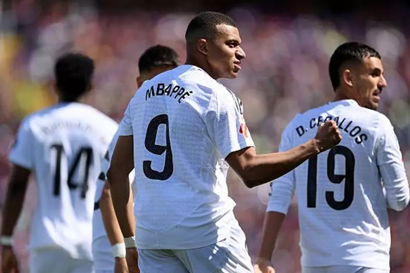 احتفال كيليان مبابي نجم ريال مدريد